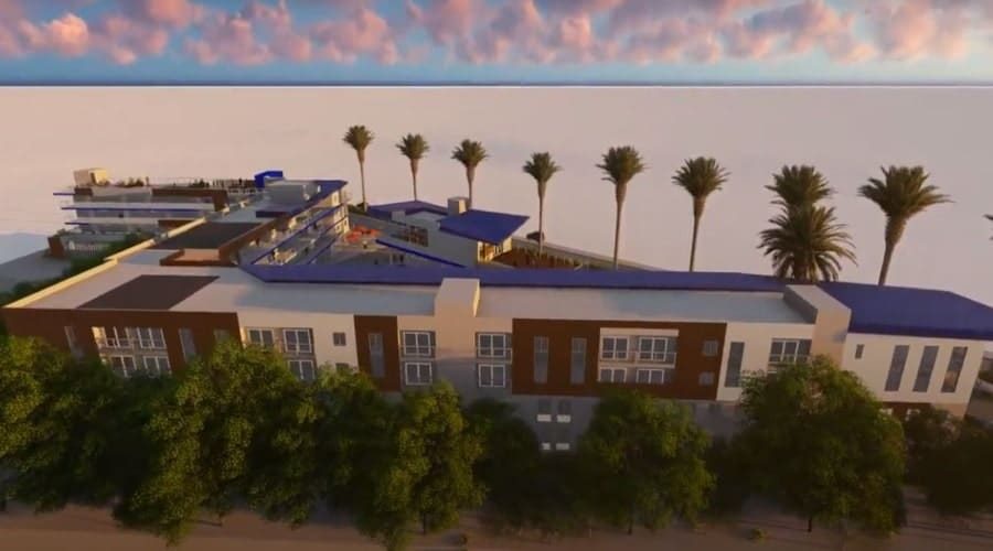 Blue Wave mixed-use hotel and apartment complex for Imperial Beach