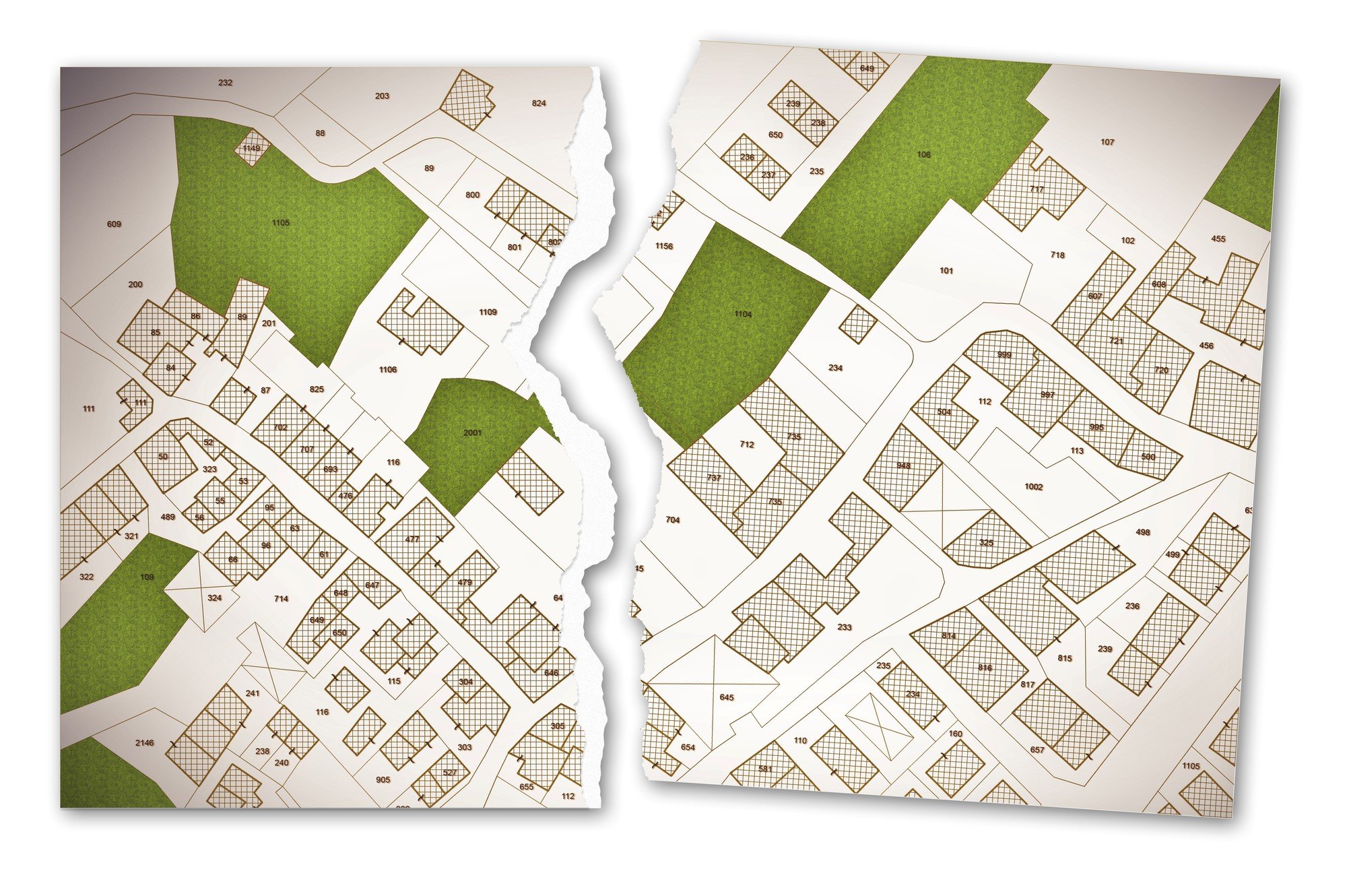 Splitting a land