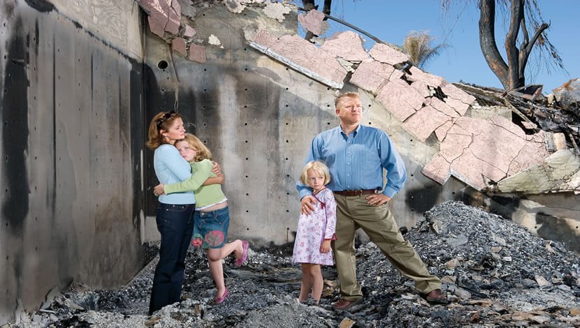 California wildfires - rebuilding homes